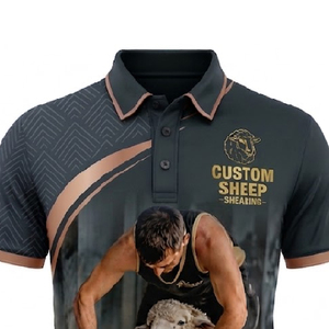 Chemise Polo Personnalisée à Queue Longue pour Équipage de Tonte de Moutons, Sublimée, Respirante, Séchage Rapide, Vêtement de Travail Durable, Logo Personnalisé OEM ODM - Product Image 5