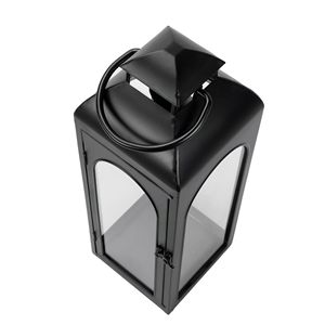 Portacandele Lanterna in Metallo Nero 18 Pollici Medio Confezione da 2 Resistente al Calore Ecologico - Product Image 4