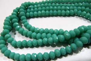 Collier de perles en amazonite verte hydro quartz, micro-facettées, rondes, 3 mm, longueur 16 pouces - Product Image 4