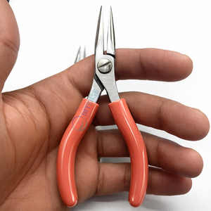 Lot de 2 pinces à bec effilé en acier inoxydable, outils de fabrication de bijoux, pinces de précision à long bec, poignée ergonomique pour travaux manuels DIY - Product Image 3