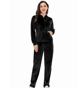 Breathable Unisex Winter Plus Size Track Suits Hoodie and Pants Set Velvet 2 Piece Embroidery - Product Image 1