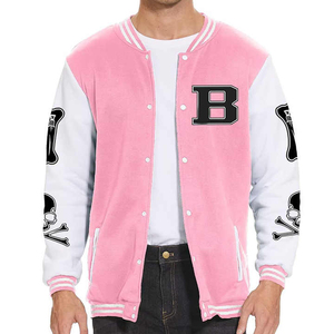 Custom Versity Letterman Wool Leather Cotton <b>Heat</b> Windproof Stand Collar <b>Jackets</b> - Product Image 4