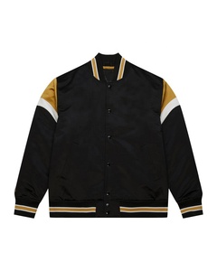Chaqueta Varsity de Satén de Poliéster de la Más Alta Calidad, Diseño en Blanco, Mangas Largas, Logotipo Personalizado, Chaqueta Letterman de Béisbol para Hombre - Product Image 1