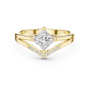 Bella Jewels 10K Gold Heavy Moissanite Diamond Ring para regalo de aniversario de boda - Product Image 2