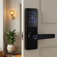 Serrure de porte intelligente à empreintes digitales de fabrication originale, clavier électronique à écran tactile, serrure de porte intelligente pour appartement