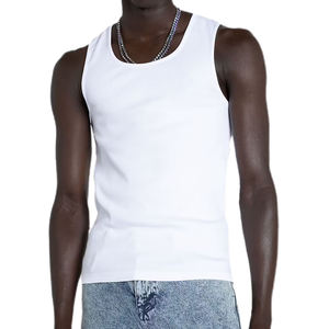 <b>Men's</b> <b>White</b> Basic Tank Top Plain Lightweight <b>Vest</b> for Gym Sports Summer Casual Outdoor and Everyday Wear - Product Image 5