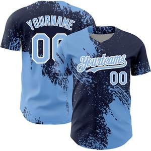 Camiseta de Béisbol Personalizable con Patrón de Cepillado Transpirable, Uniforme Deportivo Personalizado para Hombres, Mujeres y Jóvenes, Nombre y Número Bordados - Product Image 4