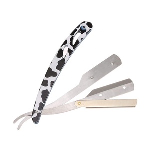 <b>Barber</b> Stainless Steel Shaving Razors with Removable <b>Blade</b> Paper Coated Handle for Hair Face Body and Bikini Salon Use - Product Image 1