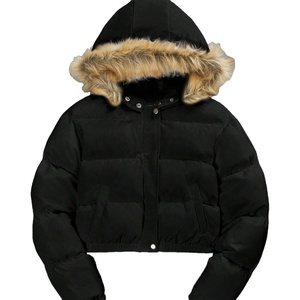 <b>Puffer</b> <b>Jacket</b> <b>Crop</b> Top Embroidered for <b>Women</b> Cold Weather <b>Jacket</b> With Full Customization on Trending - Product Image 1
