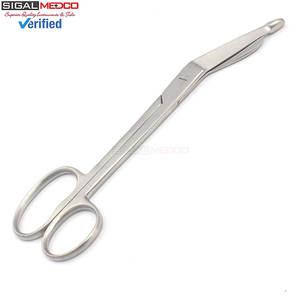 Ciseaux à pansements Lister de 8 pouces avec un grand anneau, en acier inoxydable, pour infirmières, médecins et usage médical d'urgence - Product Image 1