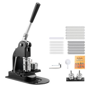 Macchina Ergonomica per Creare Bottoni a Forma di H 1 Pollice Set di 500 Pezzi per Creazione di Spille con Taglierina Circolare, Chiavi Esagonali e Libro Magico - Product Image 1