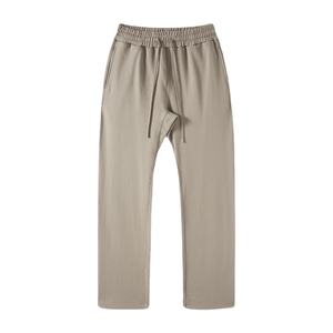 Pantalons de survêtement pour homme, nouvelle tendance, style streetwear, coupe droite, en molleton de coton léger, couleur unie, pantalon ample, tissu en toile, imperméable - Product Image 2