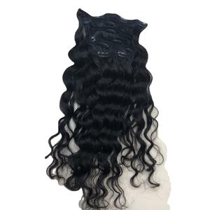 EXTENSIONS de cheveux naturels Remy à Clip — jk, cheveux humains lisses, ondulés et bouclés, vierges, de haute qualité, prix de gros - Product Image 1