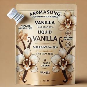 Savon liquide pour les mains en recharge de 16 oz, marque privée, sel minéral, anti-acné, blanchissant, parfum vanille rafraîchissant, écologique, personnalisé - Product Image 3