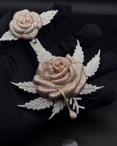 Pendentif personnalisé sur mesure de qualité supérieure, design 3D CAD, n'importe quel logo ou image, style hip-hop, serti de pierres, bijoux en moissanite fine - Product Image 3