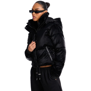 Low MOQ Women Winter Crop Puffer Jacket Twin City Made Casual Wear Padded <b>Bubble</b> <b>Coats</b> Plain Fashion Crop Puffer Jacket - Product Image 1