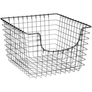 Panier de rangement multifonctionnel en fil métallique pour cuisine, garde-manger, salle de bain, avec cadre métallique robuste et poignées - Product Image 1