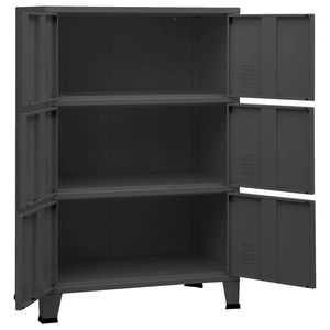 29.5 industriale in metallo antracite \ "x15.7 \" x45.3 \ "per l'organizzazione domestica - Product Image 6