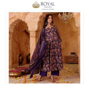 Nueva Colección de Trajes Pakistaníes de Diseñador para Festividades, Mezcla de Rayón con Estampado, Conjunto de Kurti y Pantalón a Bajo Precio - Product Image 3