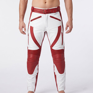 <b>Men's</b> Waterproof <b>Leather</b> Biker <b>Pants</b> with Zipper Pockets Mid Waist Custom Color & Size-Wholesale Custom Made Motorcycle <b>Pants</b> - Product Image 6