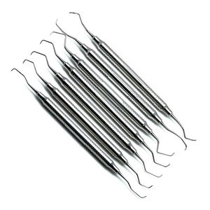 Juego de 7 piezas de raspadores dentales con mango hueco, instrumentos periodontales de acero inoxidable ligeros para uso profesional - Product Image 2