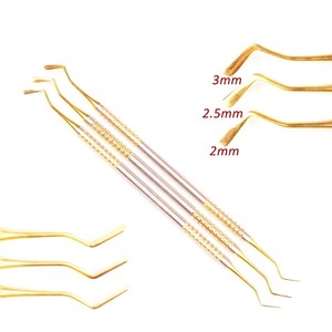 Juego de 3 Instrumentos Dentales Planos de Plástico para Rellenos de Composite, Recubiertos de Titanio Dorado, Herramientas Restauradoras para Colocación Precisa de Composite - Product Image 3