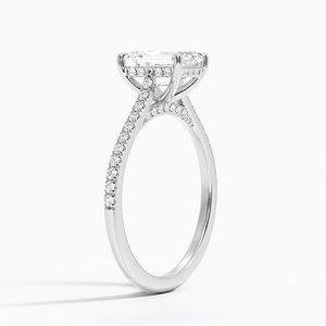 BOJ <b>Ring</b> 0125 Emerald Cut 925 <b>Silver</b> Luxe Dawn Prong Setting <b>Solitaire</b> Diamond <b>Ring</b> 2ct D Color VVS1 Moissanite GRA Certified - Product Image 2
