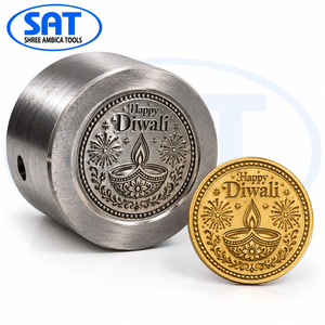Molde de Monedas Personalizado de Oro y Plata SAT Jewelry con Diseño de Diya para la Fabricación de Joyería de Oro en EE. UU., Tailandia y Malasia - Product Image 1