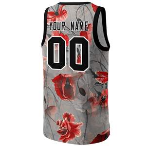 Maillot de basket-ball léger en polyester pour hommes, imprimé sur mesure avec bordure élastique, respirant, technique d'impression par sublimation - Product Image 2