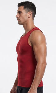 <b>Men</b> <b>Compression</b> Tank Top Scoop Neck Gym Workout Wear <b>Vest</b> Top <b>Men's</b> Daily Jogging Singlet Slim Fit & Stretched - Product Image 4
