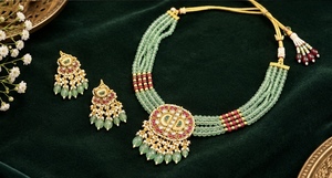 Ensemble collier et boucles d'oreilles TISHYA DIAMOND en alliage de cuivre plaqué or, diamants ronds brillants, bijoux tendance pour femmes, mariage - Product Image 2