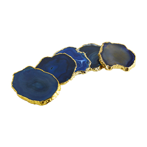 Best Tableware Design Agate <b>Coaster</b> for Home Indoor Decor Hotel and Restaurant <b>Table</b> Decor With Gold Plated Finishing Design - Product Image 1