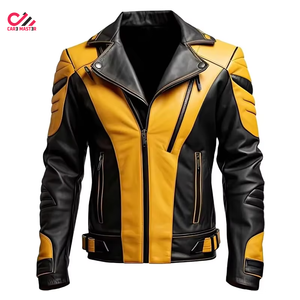 Chaqueta de Cuero Delgada para Hombre de Alta Calidad, Diseño Personalizado con Logotipo Frontal, Resistente al Viento y Transpirable, Superventas - Product Image 1
