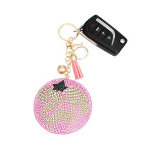 Llavero Acolchado Rosa para Mujer, Accesorio de Moda, Bonito Colgante Decorativo para Bolso, Regalo para Fiesta - Product Image 3