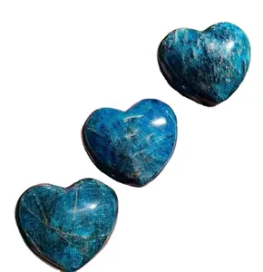 באיכות גבוהה כחול אפטיט לב סיטונאי חן ריפוי קריסטל לב אבן להארקה ומדיטציה לבבות למכירה