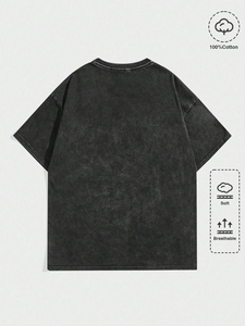 เสื้อยืดโอเวอร์ไซส์คุณภาพสูง ผ้าฝ้าย 100% เนื้อหนา พิมพ์ลายกราฟิกได้ตามต้องการ เสื้อยืดผ้าหนาสำหรับผู้ชายและผู้หญิง - Product Image 2