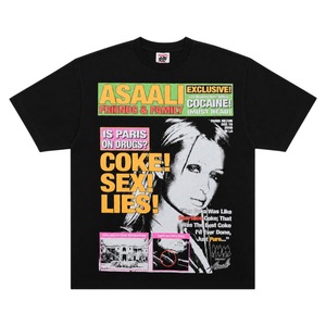 T-shirt Asali 100% coton, impression sérigraphique, col rond, streetwear. Veuillez me contacter et je vous enverrai des photos originales. - Product Image 4