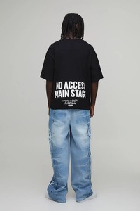 men oversized boxy fit shirt drop shoulder loose fit heavy cotton streetwear <b>tshirt</b> bulk order wholesale supplier manufacturer - Product Image 5