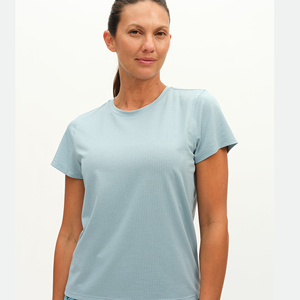 T-shirt en coton et élasthanne de haute qualité pour femme, coupe décontractée, extensible, vente en gros du fabricant - Product Image 6