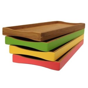 Elegantes bandejas de servir de fibra de bambú para el hogar, venta al por mayor, ecológicas, de fibra de bambú natural, ligeras y duraderas, de Vietnam - Product Image 4