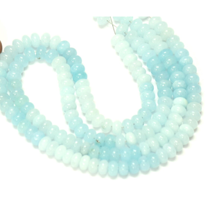 Perles Rondelles en Quartz Aqua : Artisanat de Pierres Précieuses (7-8mm) - Product Image 3