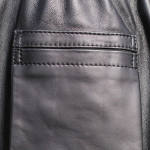 Nouveau pantalon d'hiver en cuir véritable pour femme, taille élastique, coupe ample, décontracté, en peau de mouton véritable, style sarouel - Product Image 6