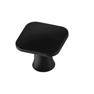 <b>Matte</b> <b>Black</b> Square Cabinet <b>Knob</b> Drawer Pull | Modern Furniture Handle for Kitchen Cabinet, Wardrobe & Dresser - Product Image 4