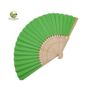 Custom Printed <b>Folding</b> Bamboo Fan Reusable Fabric Hand Fan for Event Marketing Souvenirs and Brand Exposure - Product Image 4