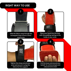 QST Guantes de Entrenamiento Cruzado Unisex Antideslizantes de Cuero para Levantamiento de Pesas y Ejercicio - Protección de Muñeca Duradera, Ligera y Cómoda - Product Image 2