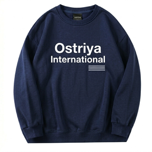 Sweat-shirt Ostriya Intl 2026 pour femme, col roulé, léger, respirant, en molleton 100% coton, brodé, à épaules tombantes - Product Image 5
