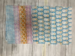 Pareos de playa largos para mujer, hechos a mano en Jaipur, de algodón suave con estampado de bloques, sarongs, cubrebaños de playa, pañuelos indios - Product Image 1