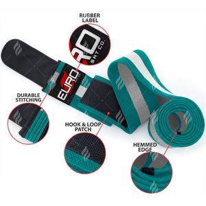 Genouillères en caoutchouc naturel robustes avec sangle à boucle et crochet, accessoire de gym réglable, antidérapant, confort optimal, protection des genoux - Product Image 6