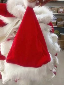 Conjunto de Disfraz de Santa Claus, Traje Navideño Completo con Abrigo de Terciopelo Rojo, Pantalones, Gorro, Cinturón, Barba, Guantes y Accesorios Navideños - Product Image 3