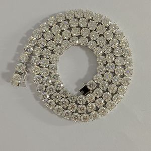 Collier tennis en or massif 14 carats avec diamants de laboratoire gradués pour femme, certifié IGI, étincelant - Product Image 3